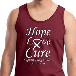 Lung Cancer Tank Top Hope Love Cure Tanktop
