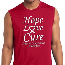 Lung Cancer Tee Hope Love Cure Dry Wicking Sleeveless Shirt