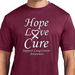 Lung Cancer Tee Hope Love Cure Dry Wicking T-shirt