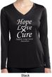Lung Cancer Tee Hope Love Cure Ladies Dry Wicking Long Sleeve