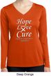 Lung Cancer Tee Hope Love Cure Ladies Dry Wicking Long Sleeve