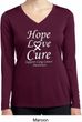 Lung Cancer Tee Hope Love Cure Ladies Dry Wicking Long Sleeve