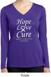 Lung Cancer Tee Hope Love Cure Ladies Dry Wicking Long Sleeve