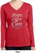 Lung Cancer Tee Hope Love Cure Ladies Dry Wicking Long Sleeve