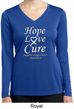 Lung Cancer Tee Hope Love Cure Ladies Dry Wicking Long Sleeve