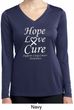 Lung Cancer Tee Hope Love Cure Ladies Dry Wicking Long Sleeve