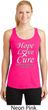Lung Cancer Tee Hope Love Cure Ladies Dry Wicking Racerback