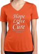 Lung Cancer Tee Hope Love Cure Ladies Dry Wicking V-neck