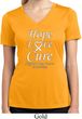 Lung Cancer Tee Hope Love Cure Ladies Dry Wicking V-neck