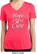Lung Cancer Tee Hope Love Cure Ladies Dry Wicking V-neck