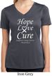 Lung Cancer Tee Hope Love Cure Ladies Dry Wicking V-neck