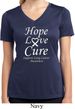 Lung Cancer Tee Hope Love Cure Ladies Dry Wicking V-neck
