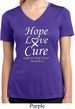 Lung Cancer Tee Hope Love Cure Ladies Dry Wicking V-neck