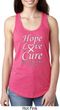 Lung Cancer Tee Hope Love Cure Ladies Ideal Racerback