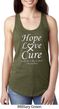Lung Cancer Tee Hope Love Cure Ladies Ideal Racerback