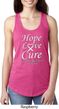 Lung Cancer Tee Hope Love Cure Ladies Ideal Racerback