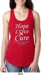 Lung Cancer Tee Hope Love Cure Ladies Ideal Racerback