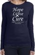 Lung Cancer Tee Hope Love Cure Ladies Long Sleeve