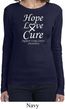 Lung Cancer Tee Hope Love Cure Ladies Long Sleeve