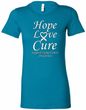 Lung Cancer Tee Hope Love Cure Ladies Longer Length Shirt