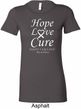 Lung Cancer Tee Hope Love Cure Ladies Longer Length Shirt
