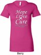 Lung Cancer Tee Hope Love Cure Ladies Longer Length Shirt