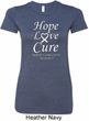 Lung Cancer Tee Hope Love Cure Ladies Longer Length Shirt
