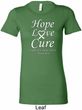Lung Cancer Tee Hope Love Cure Ladies Longer Length Shirt