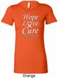 Lung Cancer Tee Hope Love Cure Ladies Longer Length Shirt