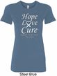 Lung Cancer Tee Hope Love Cure Ladies Longer Length Shirt