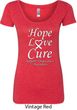 Lung Cancer Tee Hope Love Cure Ladies Scoop Neck