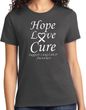 Lung Cancer Tee Hope Love Cure Ladies T-shirt