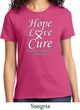 Lung Cancer Tee Hope Love Cure Ladies T-shirt