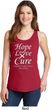 Lung Cancer Tee Hope Love Cure Ladies Tank Top