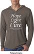Lung Cancer Tee Hope Love Cure Lightweight Hoodie Tee