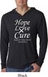 Lung Cancer Tee Hope Love Cure Lightweight Hoodie Tee