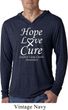 Lung Cancer Tee Hope Love Cure Lightweight Hoodie Tee
