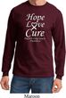 Lung Cancer Tee Hope Love Cure Long Sleeve