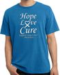 Lung Cancer Tee Hope Love Cure Pigment Dyed Shirt