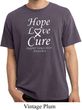Lung Cancer Tee Hope Love Cure Pigment Dyed Shirt