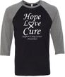 Lung Cancer Tee Hope Love Cure Raglan Shirt