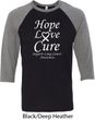 Lung Cancer Tee Hope Love Cure Raglan Shirt