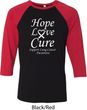 Lung Cancer Tee Hope Love Cure Raglan Shirt