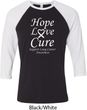 Lung Cancer Tee Hope Love Cure Raglan Shirt