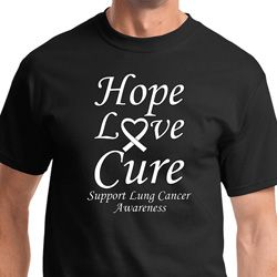 Lung Cancer Tee Hope Love Cure T-shirt