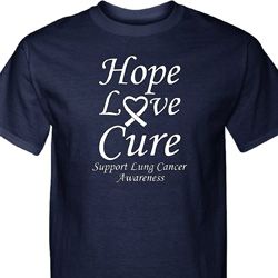 Lung Cancer Tee Hope Love Cure Tall Shirt