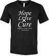 Lung Cancer Tee Hope Love Cure Tri Blend V-neck