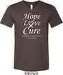 Lung Cancer Tee Hope Love Cure Tri Blend V-neck