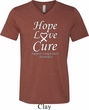 Lung Cancer Tee Hope Love Cure Tri Blend V-neck