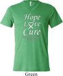 Lung Cancer Tee Hope Love Cure Tri Blend V-neck